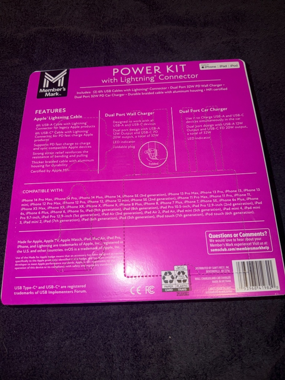 Members Mark Power Kit With Lightning Connector - Picture 3 of 3
